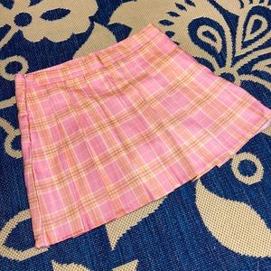 Pink school girl mini-skirt